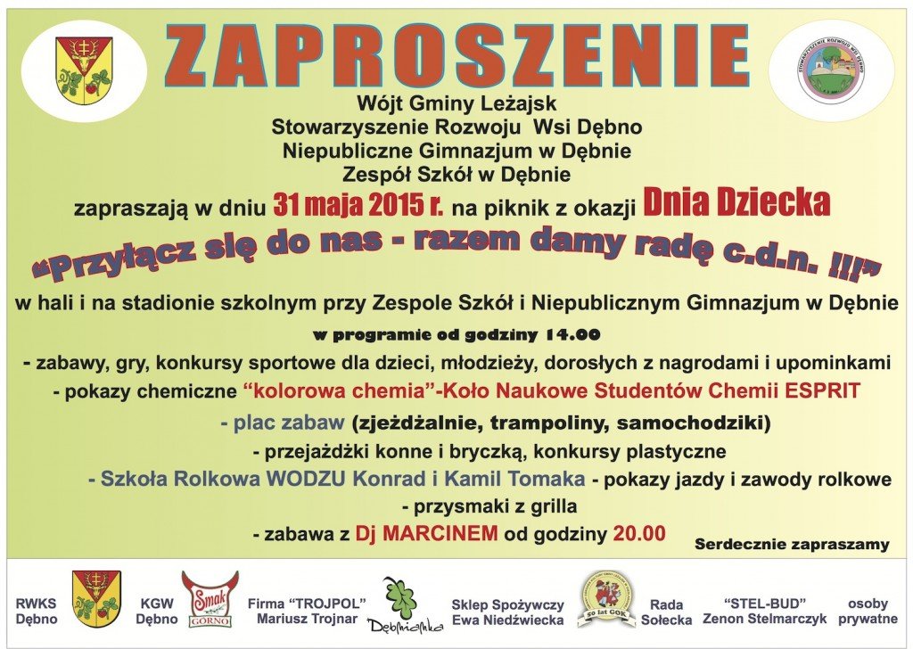 zaproszenie 1czerwca2015